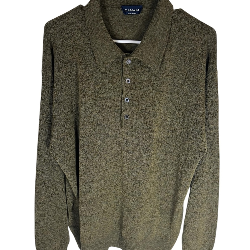 Canali Collared Long Sleeve Shirt Size XL